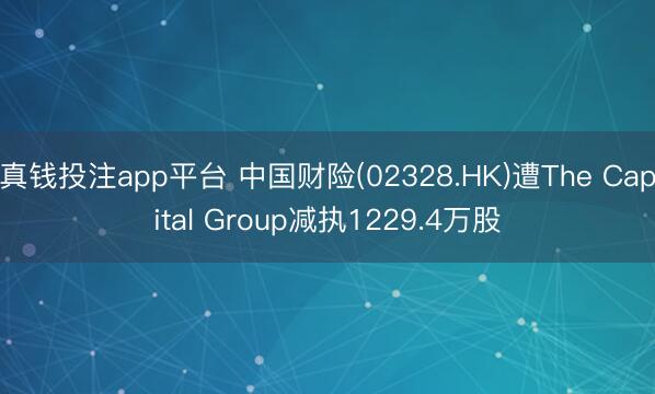 真钱投注app平台 中国财险(02328.HK)遭The Capital Group减执1229.4万股