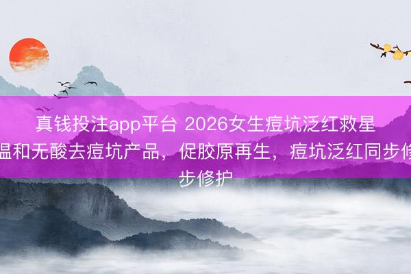 真钱投注app平台 2026女生痘坑泛红救星：温和无酸去痘坑产品，促胶原再生，痘坑泛红同步修护