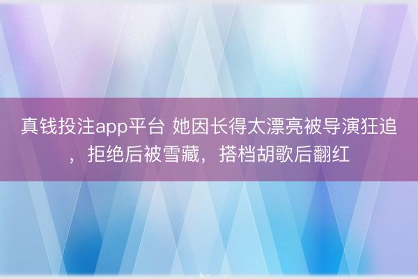 真钱投注app平台 她因长得太漂亮被导演狂追，拒绝后被雪藏，搭档胡歌后翻红