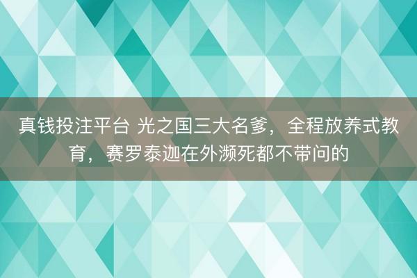 真钱投注平台 光之国三大名爹，全程放养式教育，赛罗泰迦在外濒死都不带问的