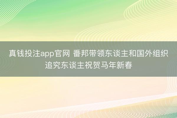 真钱投注app官网 番邦带领东谈主和国外组织追究东谈主祝贺马年新春