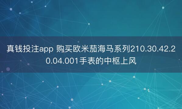 真钱投注app 购买欧米茄海马系列210.30.42.20.04.001手表的中枢上风