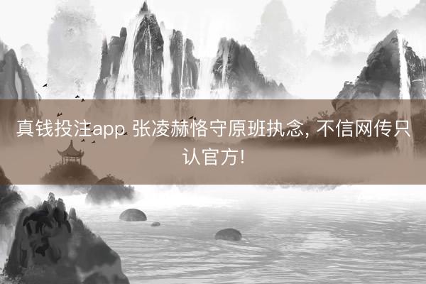 真钱投注app 张凌赫恪守原班执念， 不信网传只认官方!