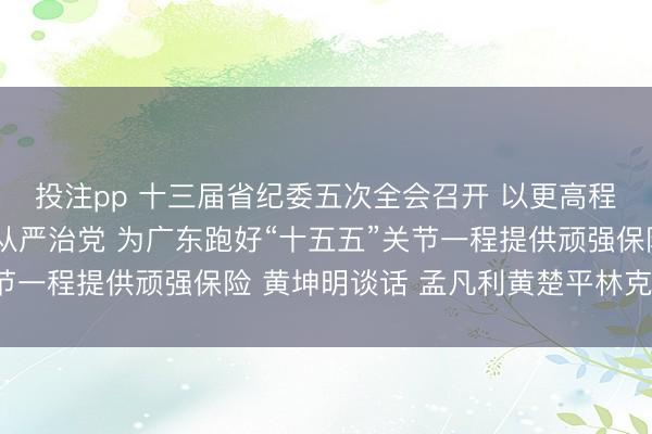 投注pp 十三届省纪委五次全会召开 以更高程序更实举措股东全面从严治党 为广东跑好“十五五”关节一程提供顽强保险 黄坤明谈话 孟凡利黄楚平林克庆出席