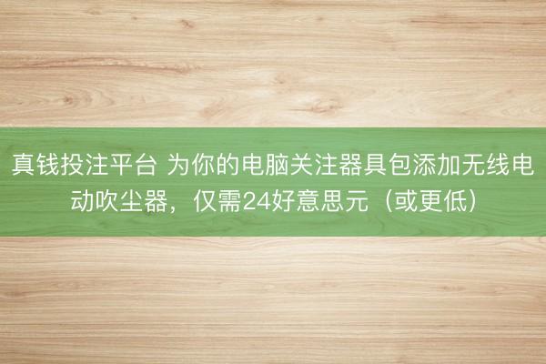 真钱投注平台 为你的电脑关注器具包添加无线电动吹尘器，仅需24好意思元（或更低）