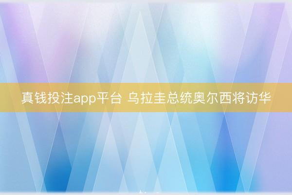 真钱投注app平台 乌拉圭总统奥尔西将访华