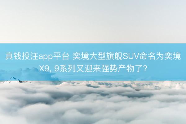 真钱投注app平台 奕境大型旗舰SUV命名为奕境X9， 9系列又迎来强势产物了?