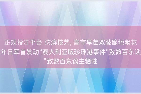 正规投注平台 访澳技艺， 高市早苗双膝跪地献花! 1942年日军曾发动“澳大利亚版珍珠港事件”致数百东谈主牺牲