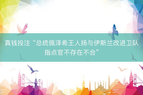 真钱投注 “总统佩泽希王人扬与伊斯兰改进卫队指点官不存在不合”