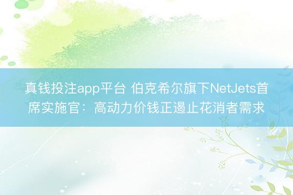 真钱投注app平台 伯克希尔旗下NetJets首席实施官：高动力价钱正遏止花消者需求