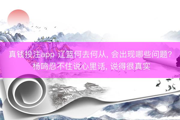 真钱投注app 辽篮何去何从， 会出现哪些问题? 杨鸣忍不住说心里话， 说得很真实