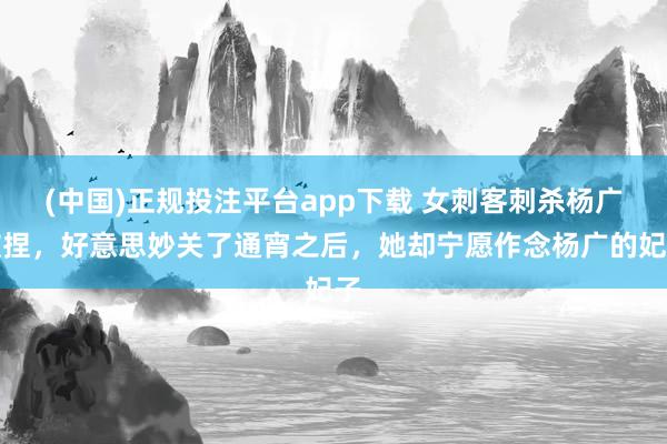 (中国)正规投注平台app下载 女刺客刺杀杨广被捏,好意思妙关了通宵之后,她却宁愿作念杨广的妃子