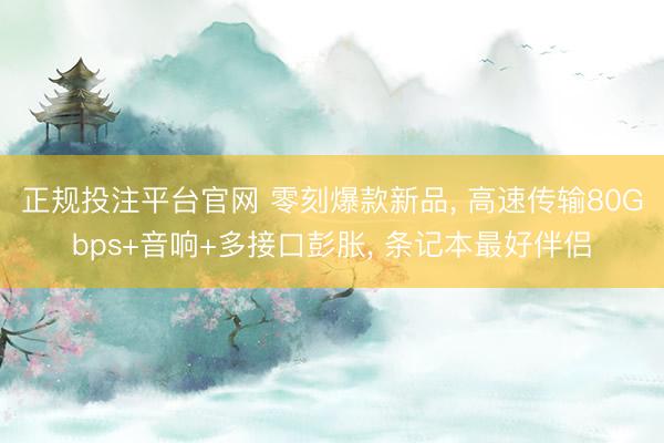 正规投注平台官网 零刻爆款新品, 高速传输80Gbps+音响+多接口彭胀, 条记本最好伴侣