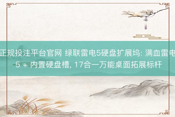 正规投注平台官网 绿联雷电5硬盘扩展坞: 满血雷电 5 + 内置硬盘槽, 17合一万能桌面拓展标杆